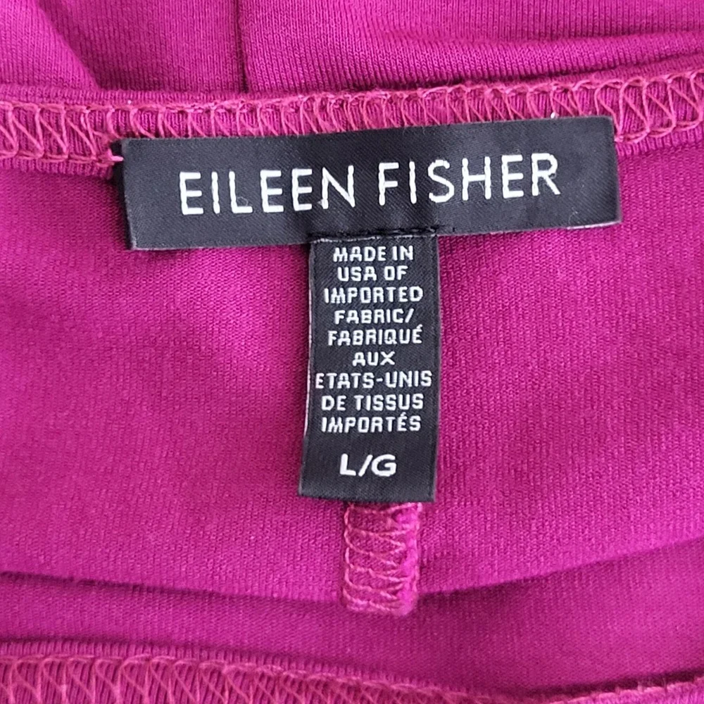 Eileen Fisher Shirt Womens Large Pink Viscose Stretch Tunic Top Made USA - Picture 2 of 12
